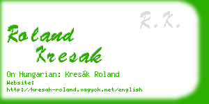 roland kresak business card